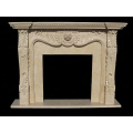 New design natural marble stone fireplace mantel